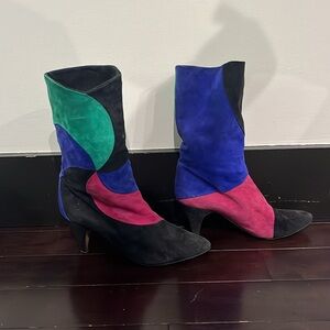 BALLY of Switzerland suede high heel boots SZ 8.5